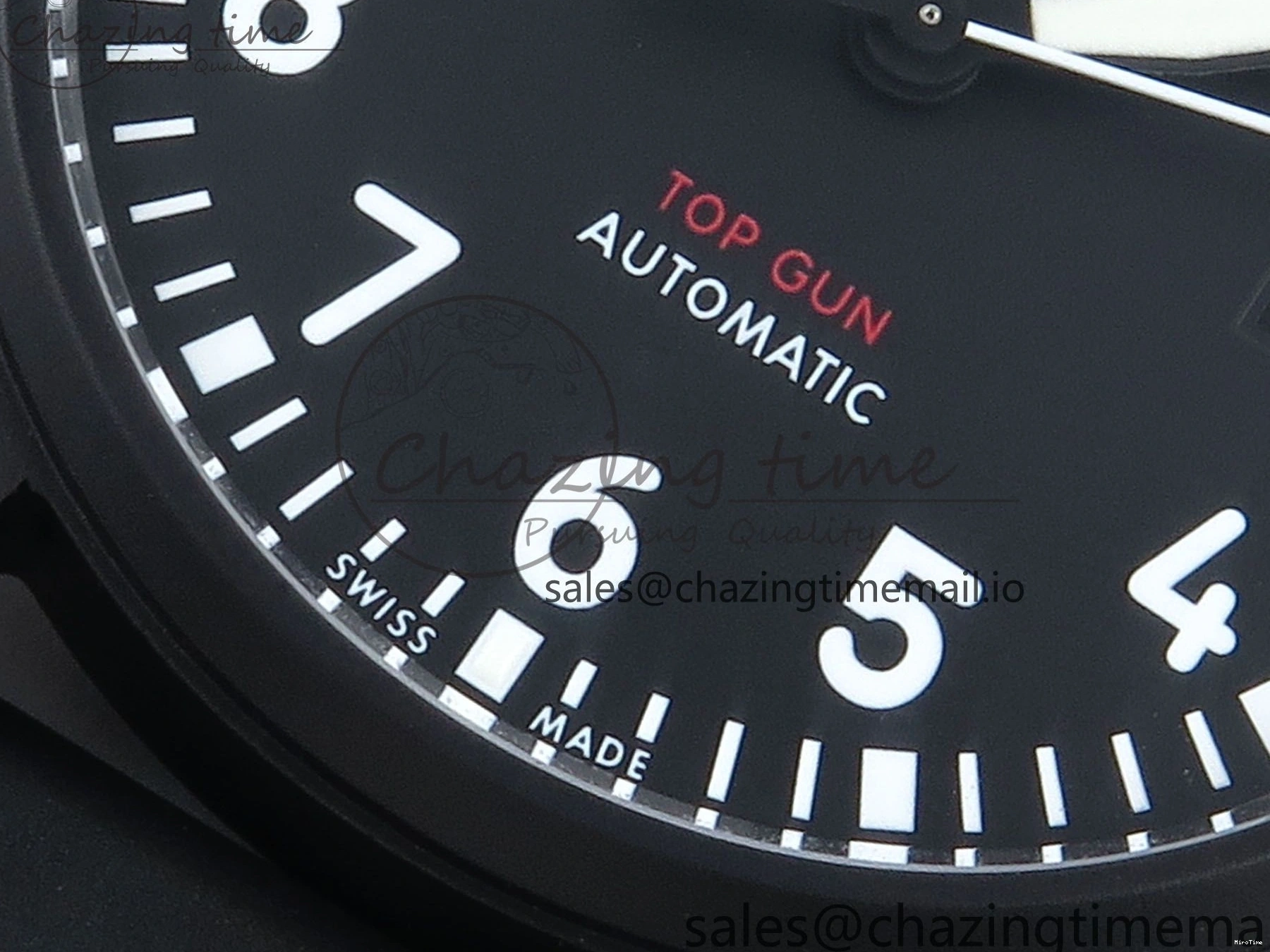 MIROTIME 0402 Pilot Top Gun IW326901 M+F 1:1 Best Edition Black Dial on Black Rubber Strap A SportInspired 6999